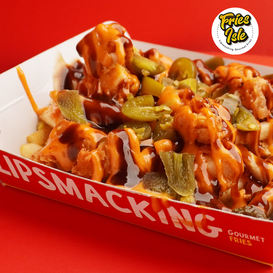 Crispy Chicken with Dynamite & BBQ Fries